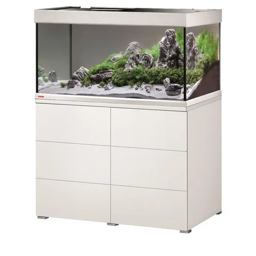 Une idée maline pour l’extérieur:Aquarium avec meuble coloris blanc Proxima Eheim 250L