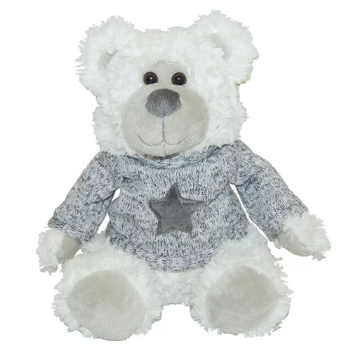 Jardin et déco:Peluche ours pull étoile grise