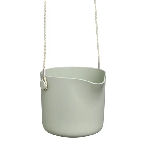 Pour personnaliser votre jardin:Cache-pot suspension b.for swing coloris vert en plastique injecté Elho - Ø 18 x 17 cm