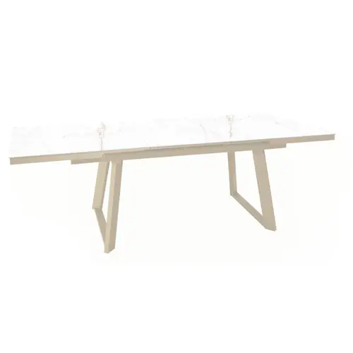 Idéal pour le jardin:Table Malo avec rallonge automatique en aluminium - 180 x 240 x 100 cm