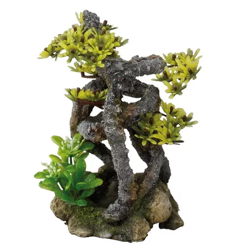 Confort dehors：Décor d’aquarium bonsaï tordu vert Europet Aqua Della