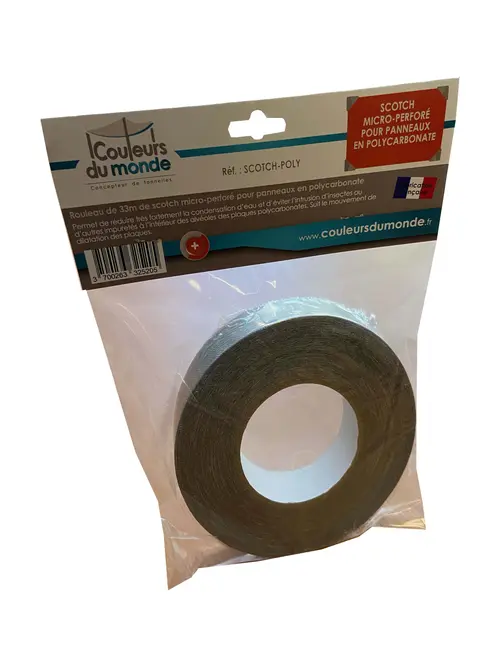 Équipement au jardin：Scotch micro-perforé pour protection polycarbonate coloris gris Couleurs du monde