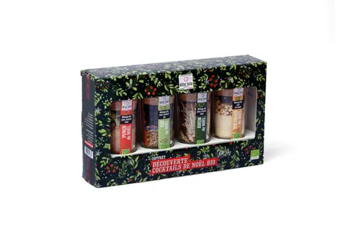 Essentiel extérieur：Coffret bio découverte de Noël Quai Sud - 205 g