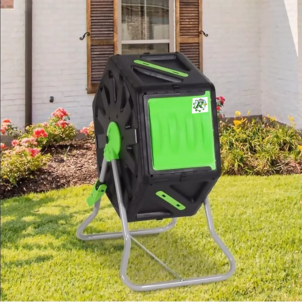 Composteur domestique de jardin – Bac à compost Rotatif 360 de 70L | décomposition rapide des matières organiques pour engrais