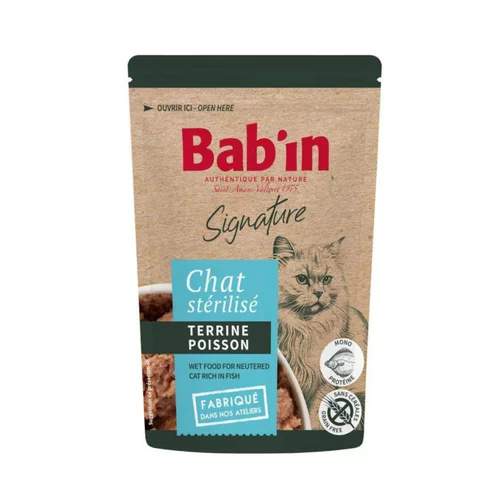 Pour la vie au jardin:Pâtée pour chat au poisson terrine Bab'in Signature - 80 g