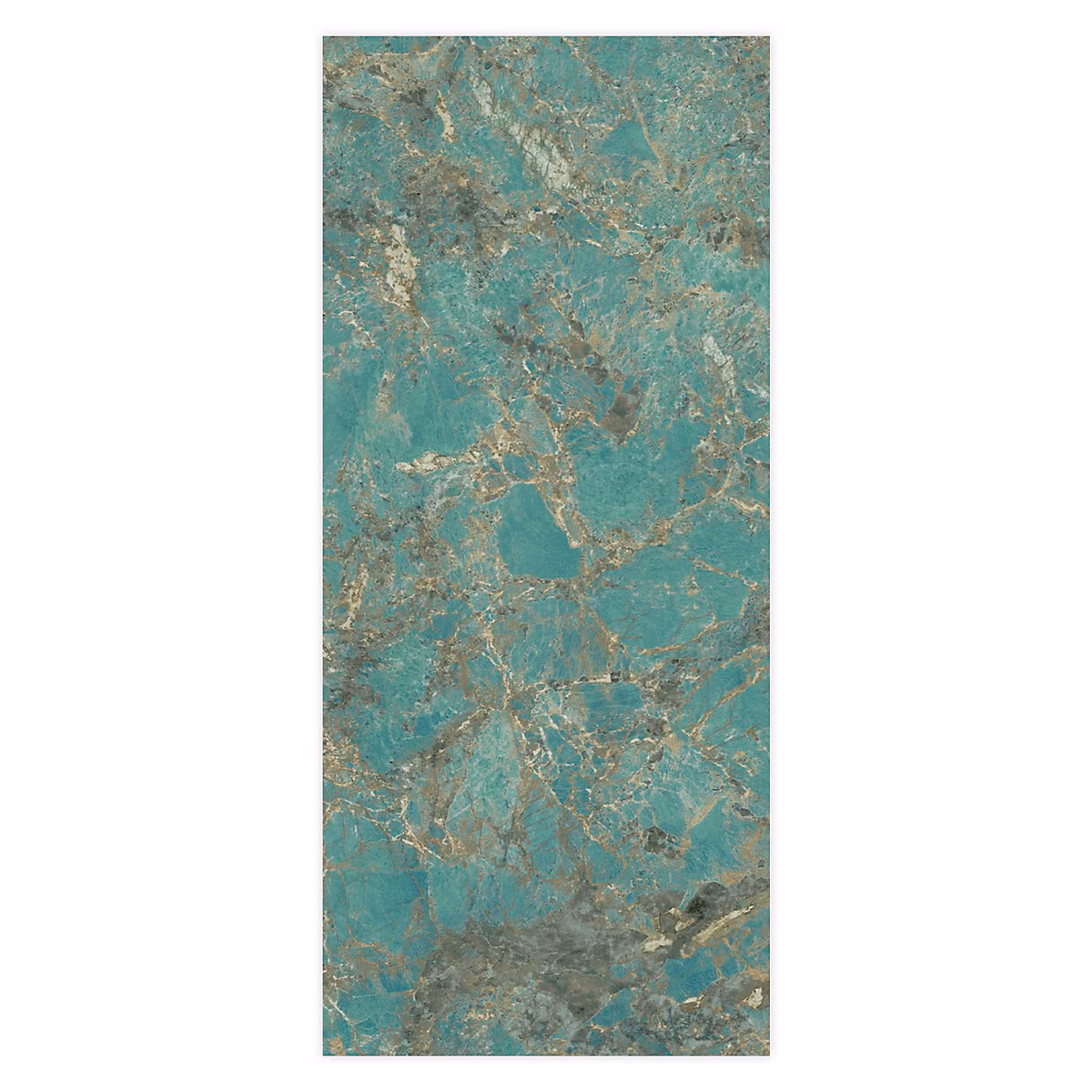 Carrelage effet Pierre Vert Amazonite 278x120x0 – 6 cm Brillant Florenza, Mur intérieur (vendu par carton de 3, 336 m²), RO'MA CARR