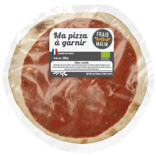Jardin à vivre：Ma pizza à garnir bio Frais et malin - 330 g