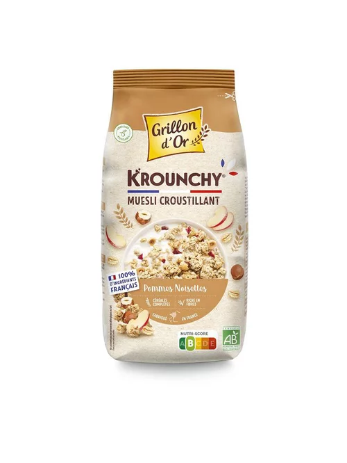 Esprit végétal：Krounchy noisette protéine bio Grillon d'or - 500 g