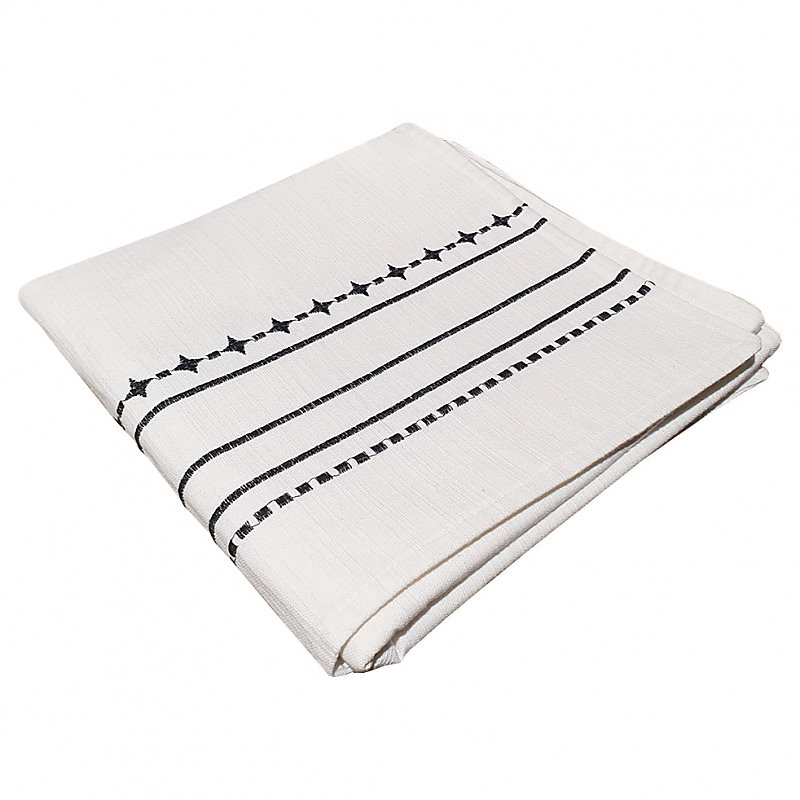Chemin de table en coton blanc et broderie 50 × 145 cm – GEMA 6524