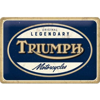 Plaque décorative en métal en relief 30 x 20 cm (Triumph - Motorcycles)
