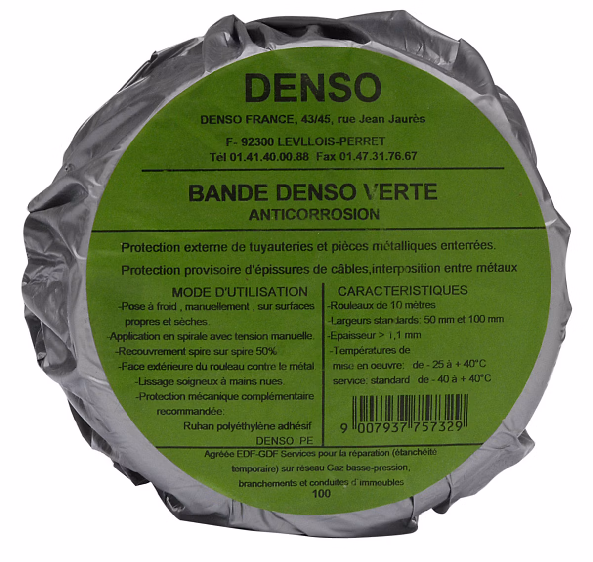 Bande d'étanchéité DENSO verte 50mmx10m – GEB, 818101