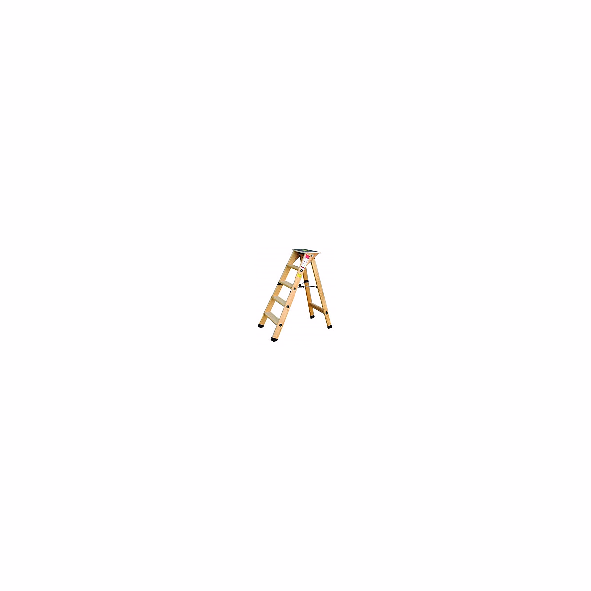 Escabeau bois professionnel 6 marches + tablette – Outifrance