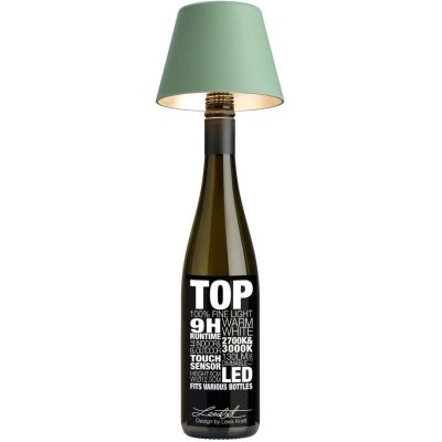 Abat-jour à fixer sur bouteille Top 11 cm (Vert olive)