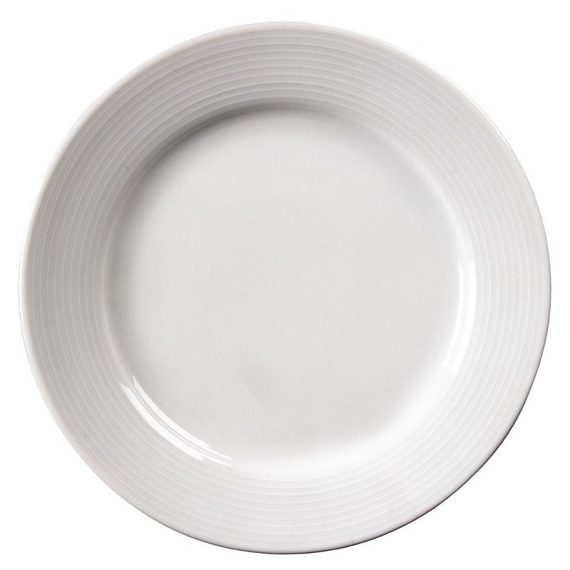 Assiettes à Bord Large Linear 200( )mm Olympia – lot de 12