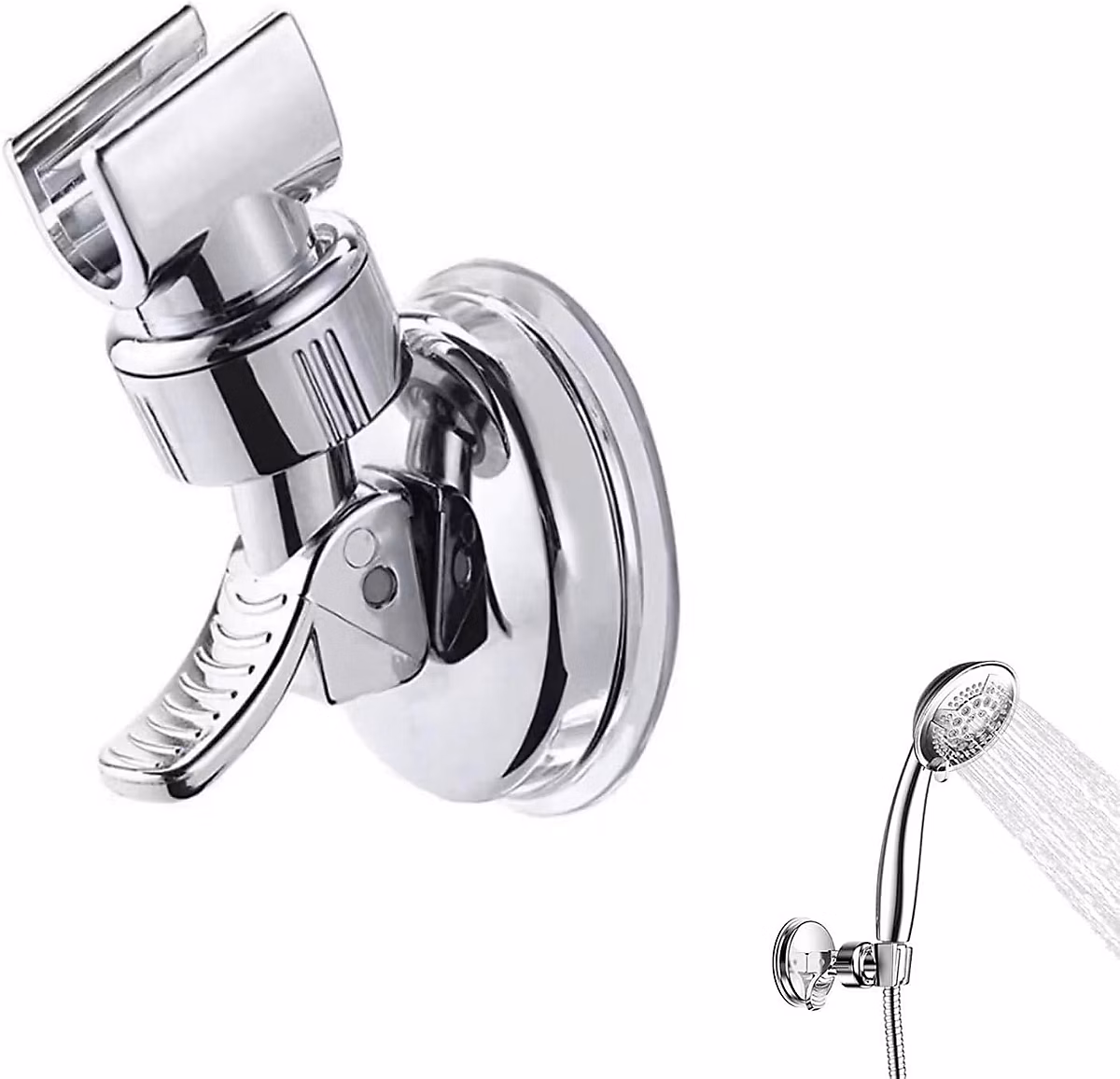 CODEKEY Supports de Pommeau de Douche Réglables avec Ventouse Amovible – Support Pommeau Douchette, Convient pour Accessoire Fixati