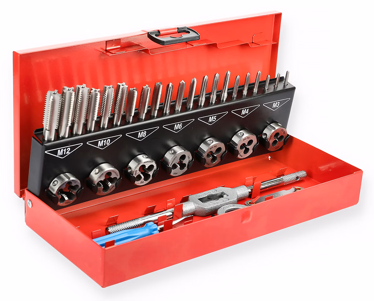Coffret de 32 tarauds à mains et filières – HANGER, 155899