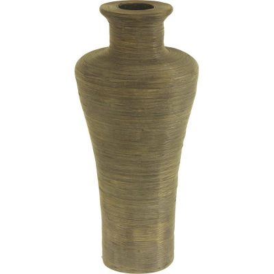 Vase en rotin patiné