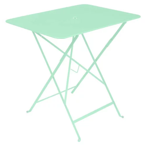 Style jardin:Table pliante en acier coloris vert opaline collection Bistro Fermob - 77 x 57 x 74 cm