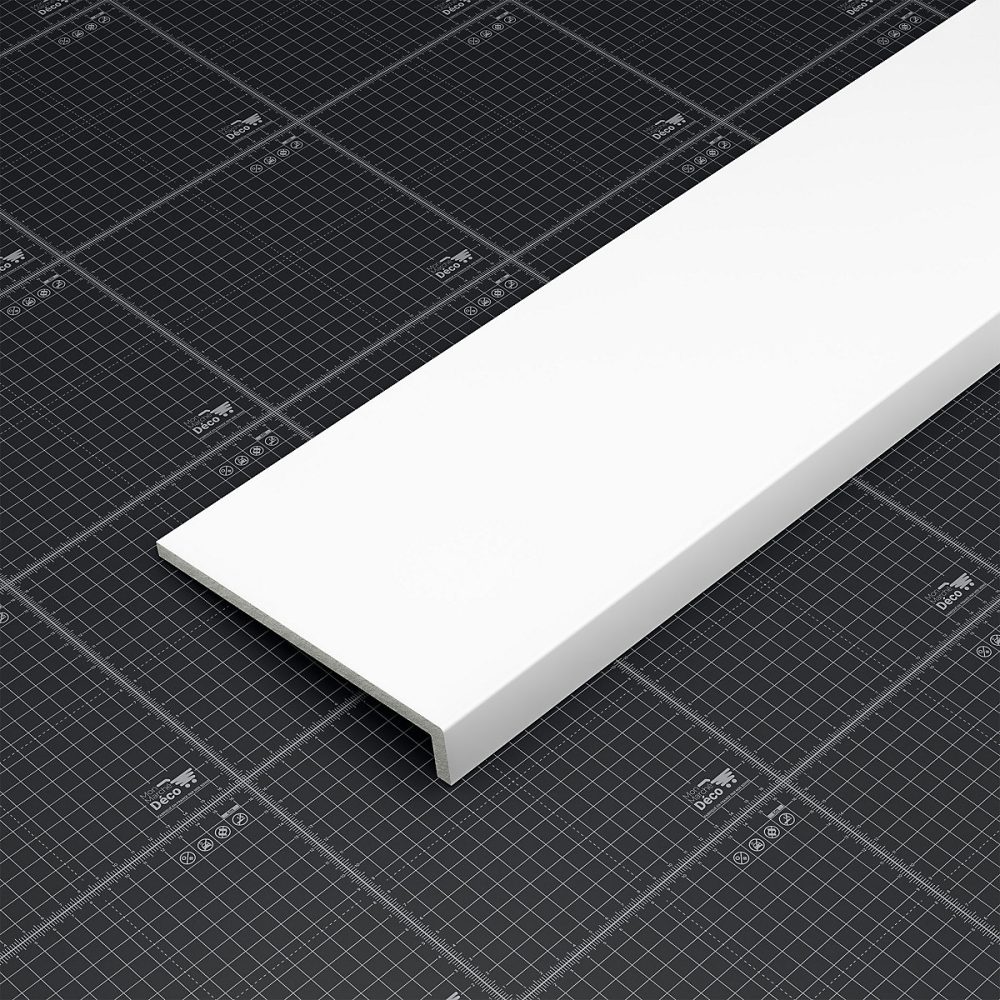 Appui de fenêtre PVC l. 20 cm x ép. 9 mm – Blanc, 160 cm