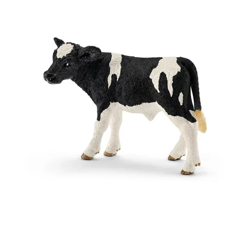 Pour mieux aménager vos extérieurs:Figurine Veau Holstein Série Animaux de la ferme 7,5x3,8x5 cm