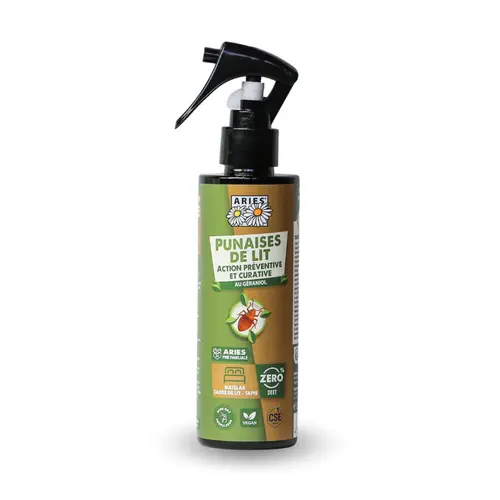 Idéal pour vos extérieurs:Spray préventif punaises de lit Aries - 200 ml