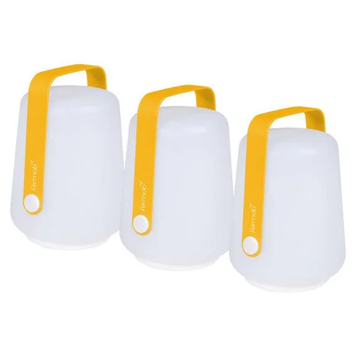 Confort au jardin：Lot de 3 lampes coloris blanc Balad Fermob - 12 cm