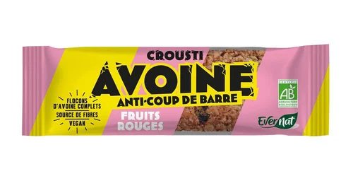 Utile extérieur：Barre avoine fruits rouges bio Evernat - 50 g