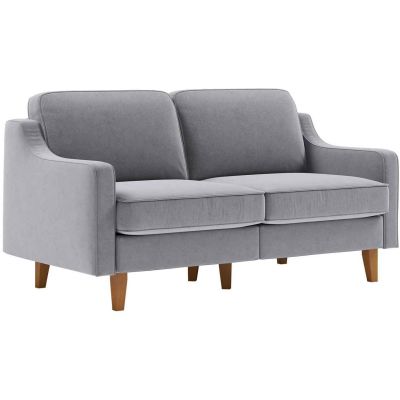 Canapé 2 places en tissu Robin (Gris clair)
