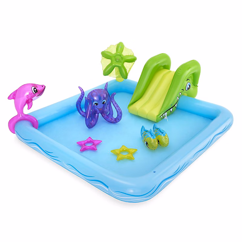 Bestway Aire de jeux pataugeoire Fantastic Aquarium 239 × 206 × 86 cm avec fontaine