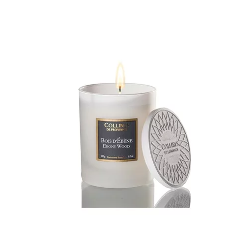 Jardin accessoire:Bougie Parfumée Bois d’Ébène – 180 gr