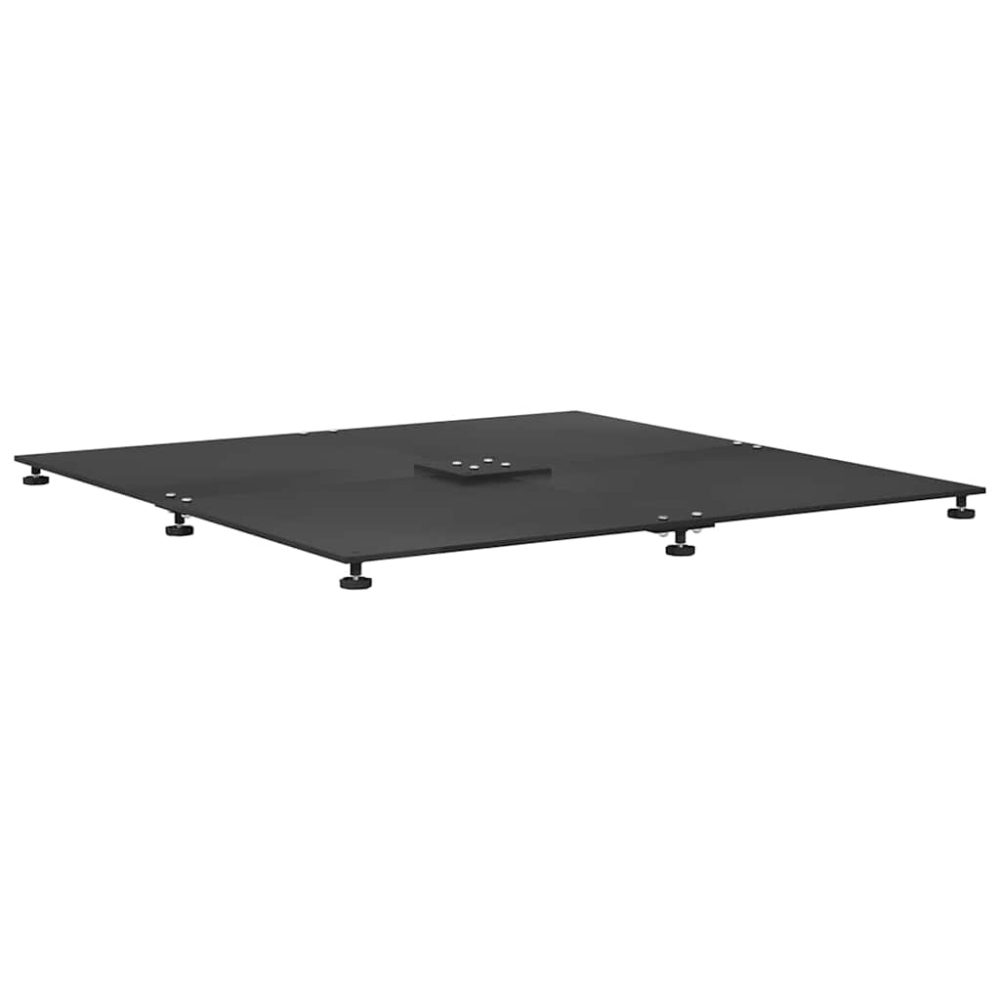 vidaXL Pied de parasol 52 kg Noir Acier Carré Réglable