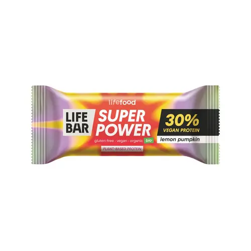 Le pratique au jardin：LifebarSuper protéinée graines de courge et citron bio vegan sans gluten Life Food