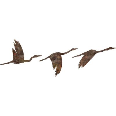 Oiseaux décoratifs en métal Rusty Birds (Lot de 3)