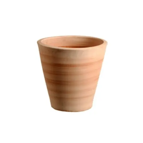 Jardin passion:Pot Cuvier contemporain en terre claire H 32 x Ø 31 cm