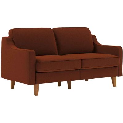 Canapé 2 places en tissu Robin (Ocre rouge)