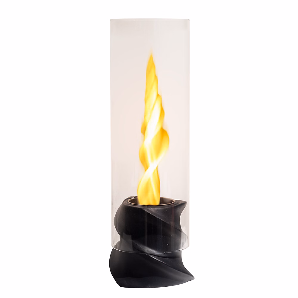Cheminée Bio De Table Au Bioéthanol Nizza Noir D14 – 5Xh46,5 Interne Externe