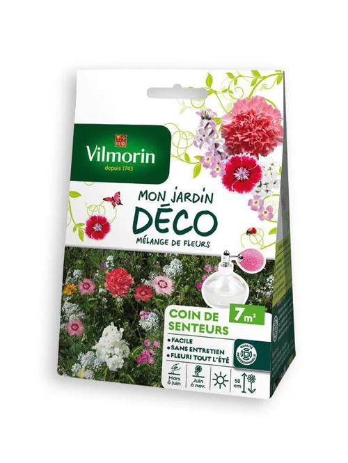 Une solution adaptée à l’extérieur:Mélange de fleurs Coin senteur Vilmorin - graines à semer 7 m² de surface