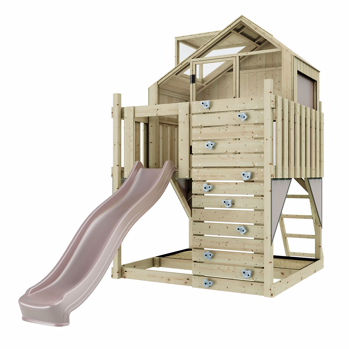 Jeux et loisirs – Aire de jeu PolarPlay Météorite Aire de jeux portique bois avec toboggan & échelle d'escalade