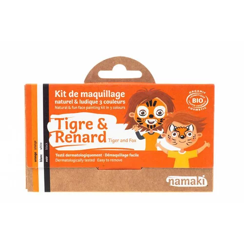 Pour vos envies de jardin：Kit de maquillage enfants bio tigre et renard Namaki Cosmetics - 3 couleurs