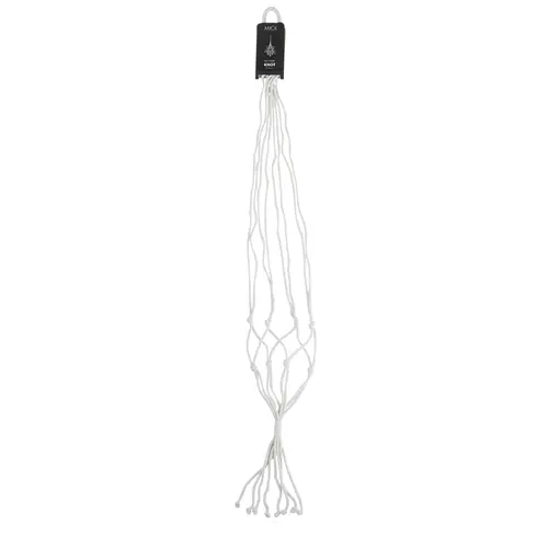 Pour mieux aménager vos extérieurs:Suspension pour pot coloris blanc en coton Knot Mica Decorations - 140 x Ø 15 cm