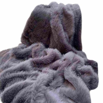 Jeté de canapé en polyester 200 x 150 cm Lolita (Anthracite)