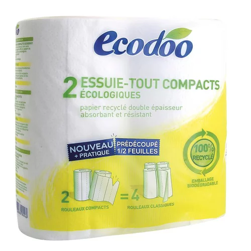 Jardin & solutions:Essuie tout compact recyclé ECODOO x 2