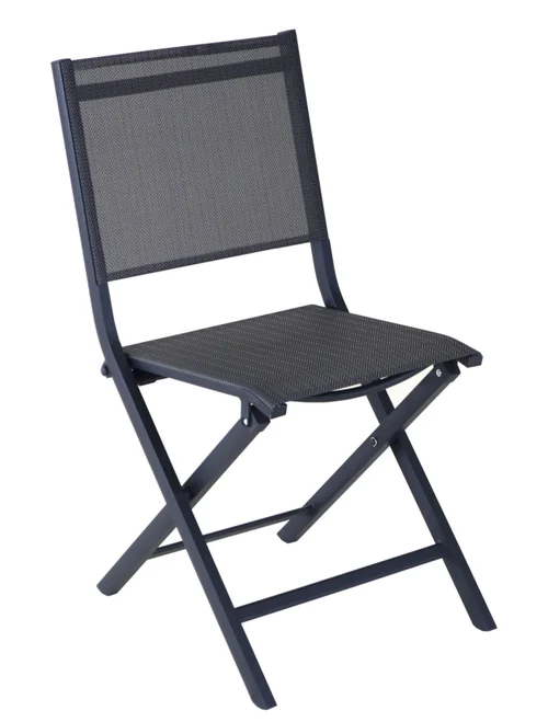 Un plus pour votre jardin：Chaise pliante en aluminium et toile textylène Proloisirs Max - 90 cm