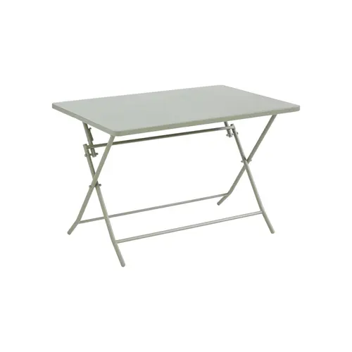 Jardin extérieur:Table de jardin pliante Clivia coloris vert en acier - 110 x 70 x 71 cm