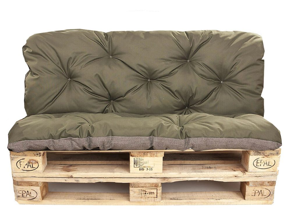 Coussins palettes 120 × 50 / 120 × 40cm coussins de palette Vert – coussins de canapé de jardin, coussin palette exterieur