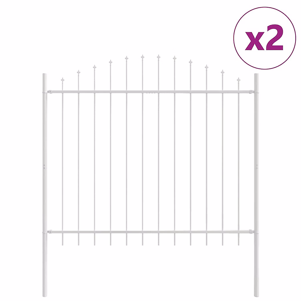 Clôture de jardin WOERDEN 2 pc 170 × 165 cm Blanc vidaXL