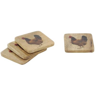 Dessous de verres en manguier (Lot de 4)