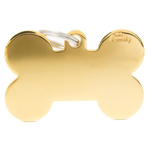 Pratique extérieur：Médaille basic os XL pour chien en laiton doré