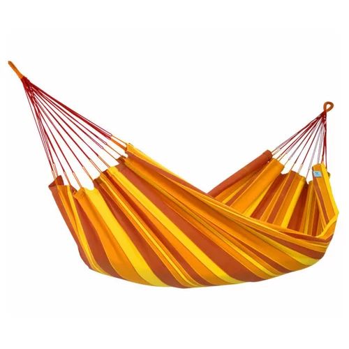 Une solution pratique pour le jardin:Hamac coloris orange Sunny en polypropylène Jobek Hamac Kocon - 340 x 140 cm