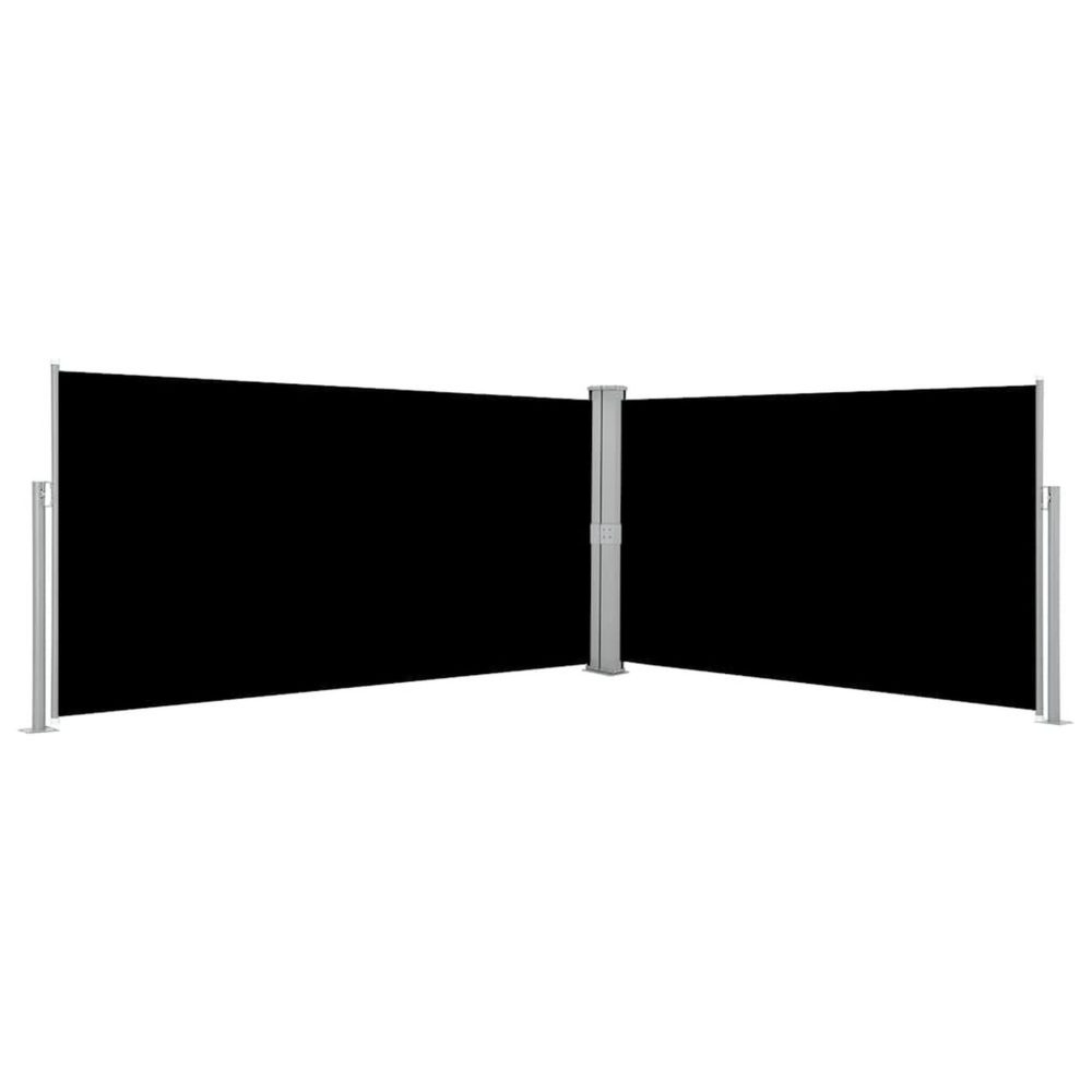 VIDAXL Auvent lateral retractable noir 160 x 600 cm